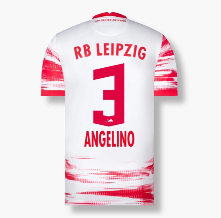 2021/22 RB Leipzig Home Kit Soccer Jersey ANGELINO 3 printing